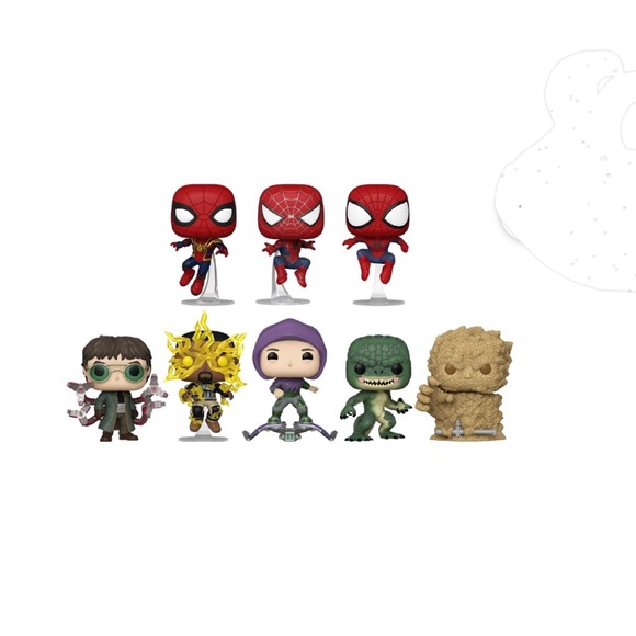 Funko Pop MARVEL Spider-Man 8 Character NO WAY HOME Bobble-Heads, NEW - Picture 3 of 4